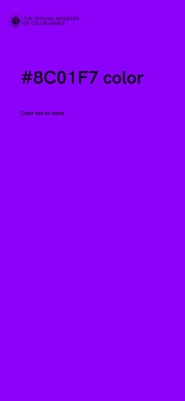 #8C01F7 color image
