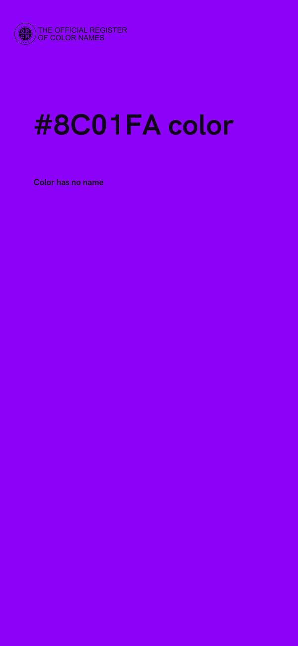 #8C01FA color image