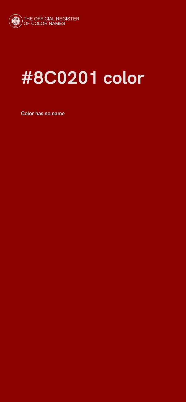 #8C0201 color image
