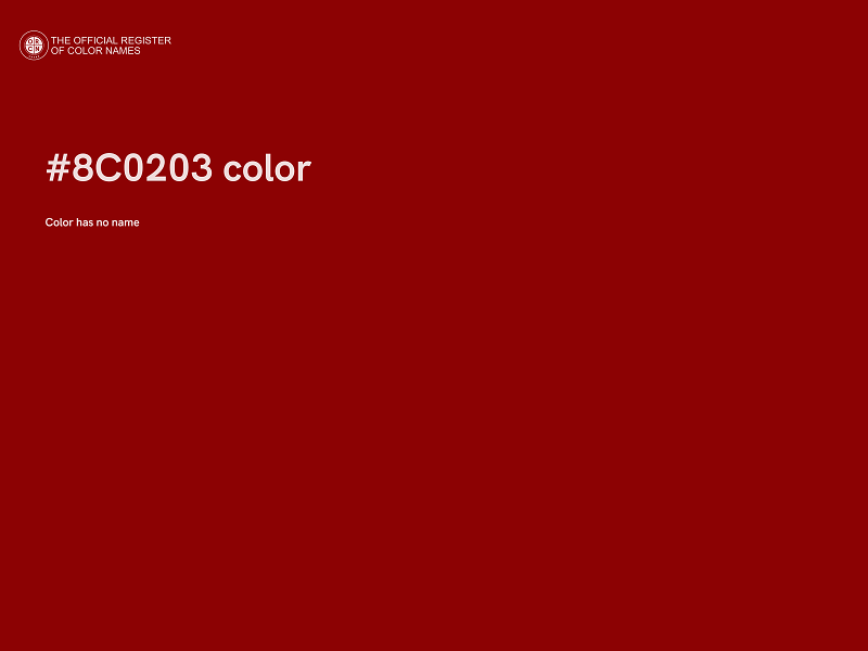 #8C0203 color image