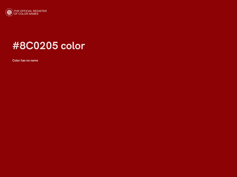 #8C0205 color image