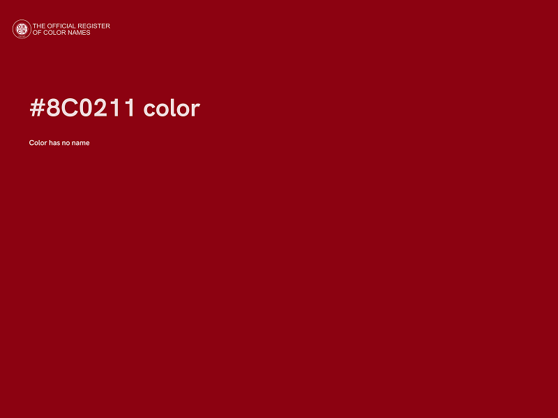 #8C0211 color image