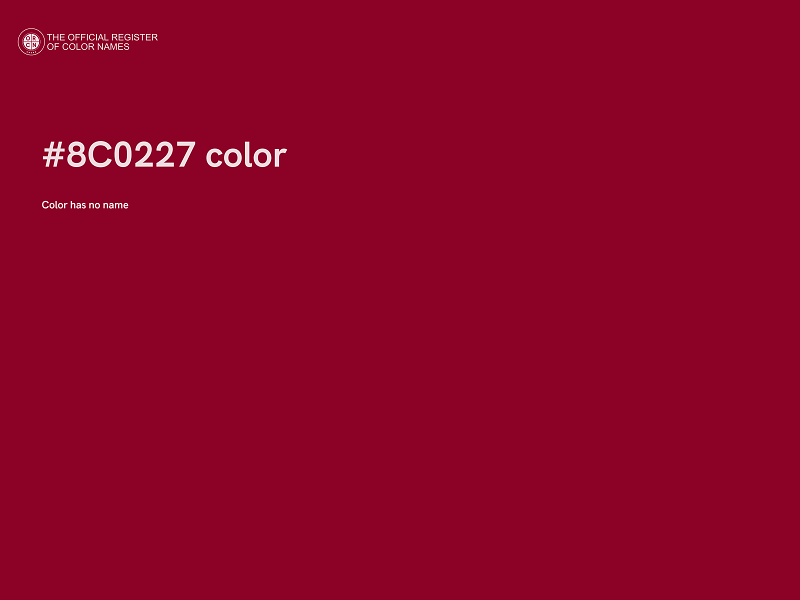 #8C0227 color image