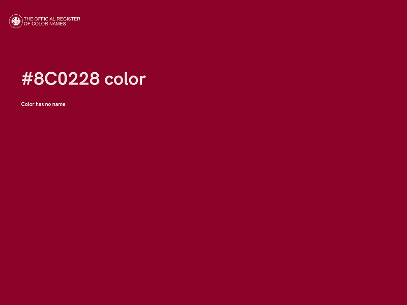 #8C0228 color image