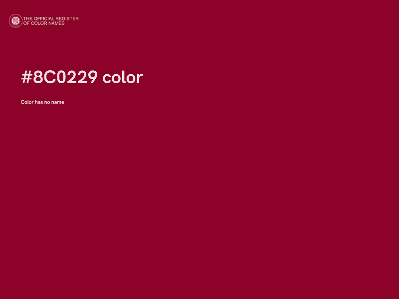 #8C0229 color image