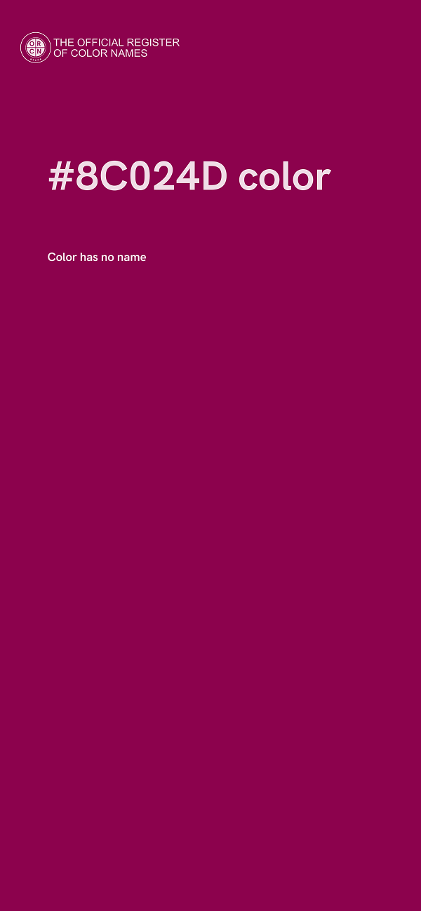 #8C024D color image