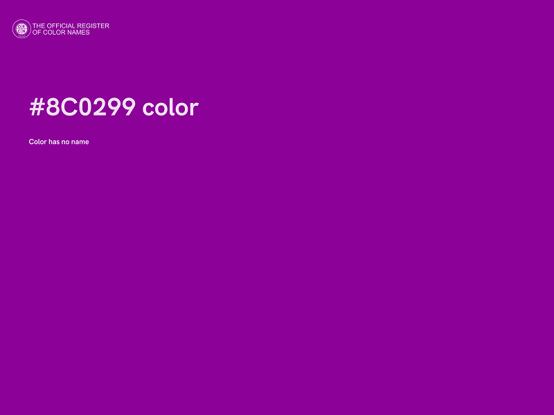 #8C0299 color image