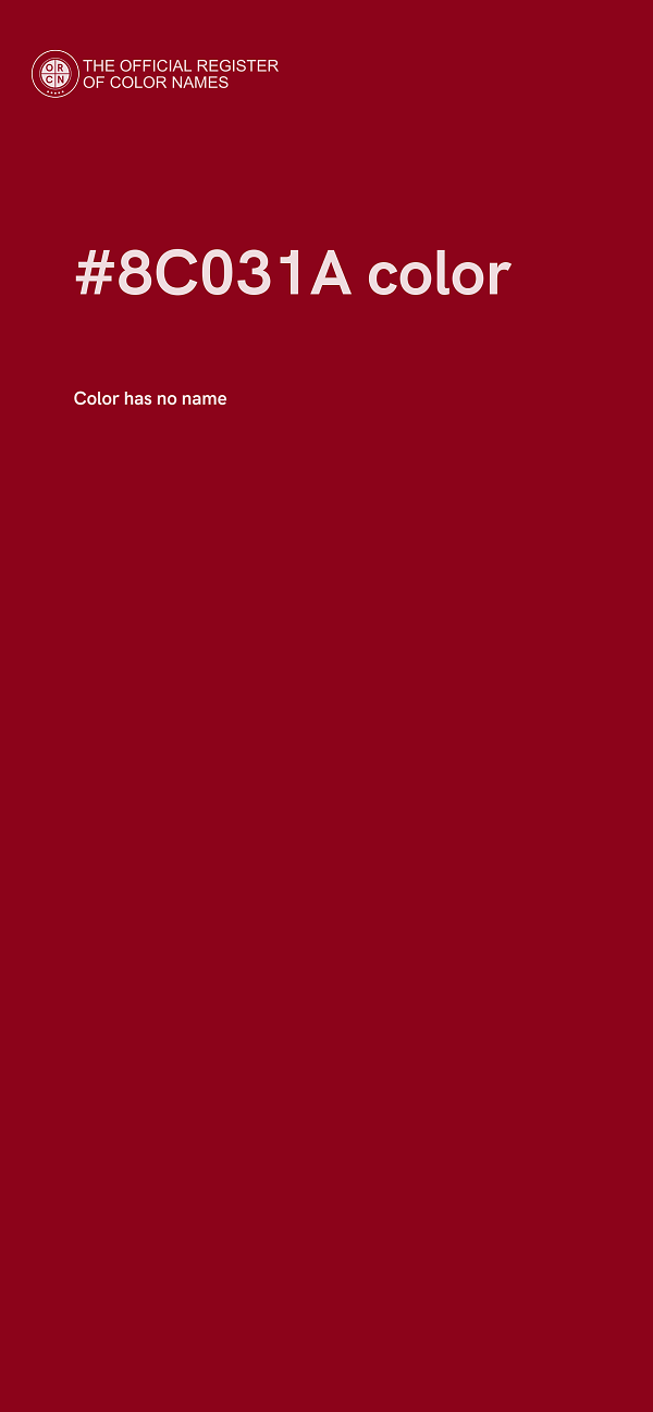 #8C031A color image