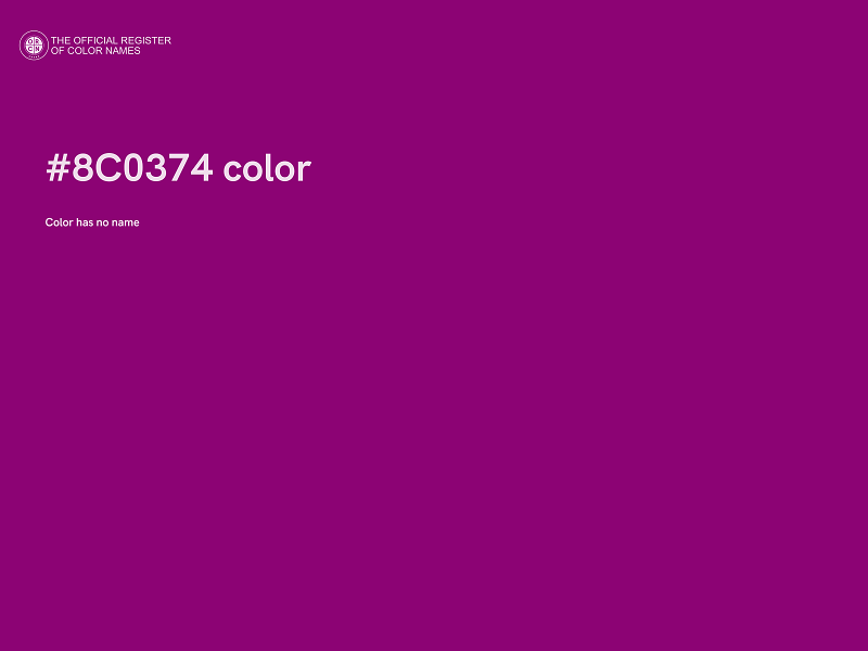 #8C0374 color image