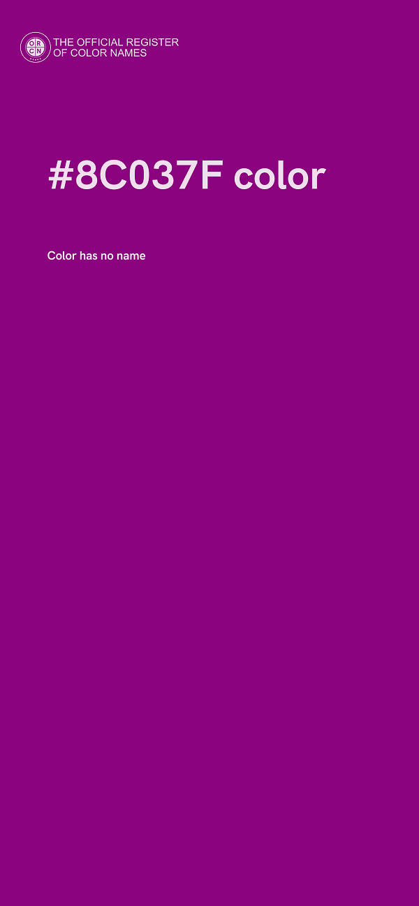 #8C037F color image