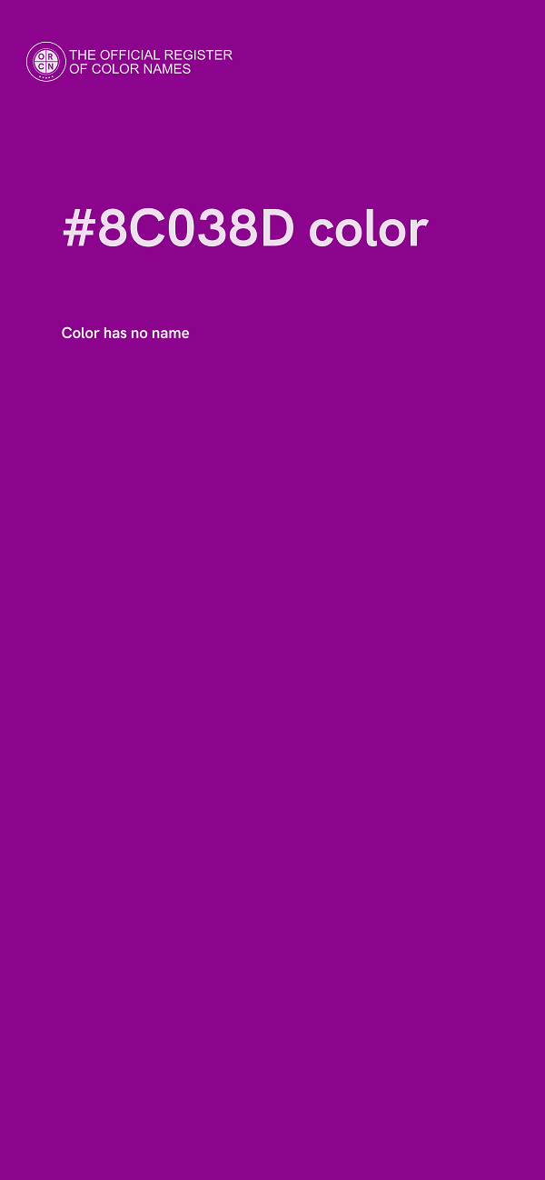 #8C038D color image