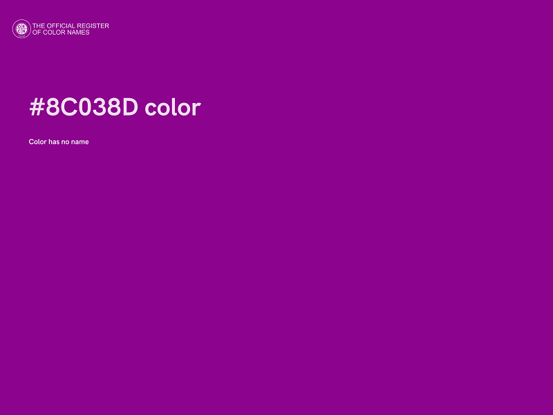 #8C038D color image