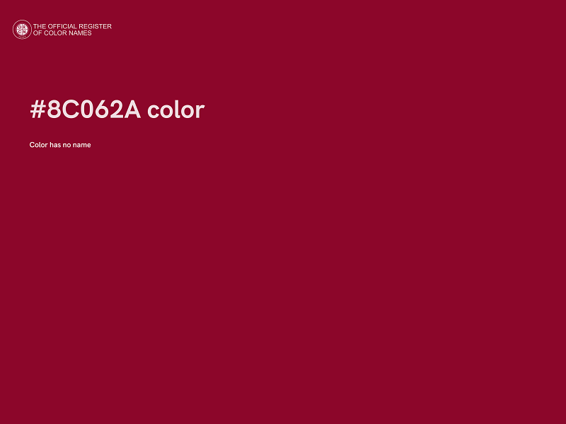 #8C062A color image
