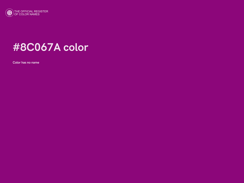 #8C067A color image