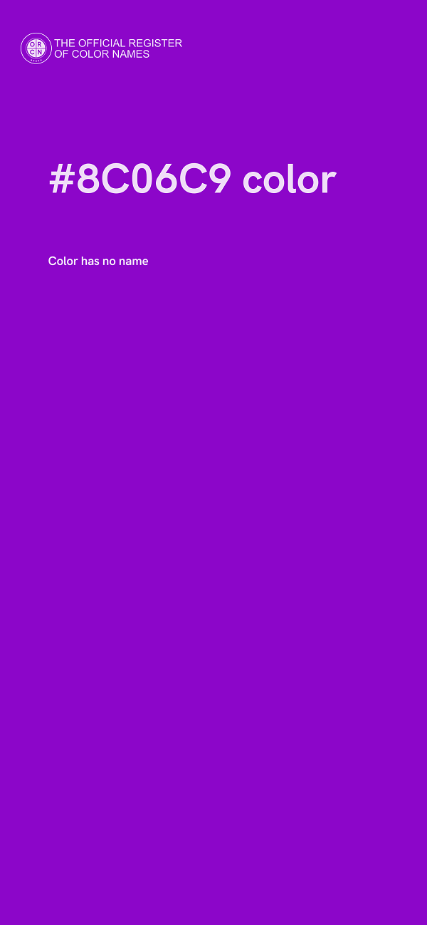 #8C06C9 color image