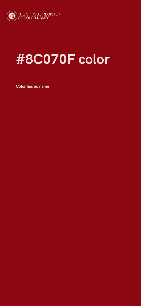#8C070F color image