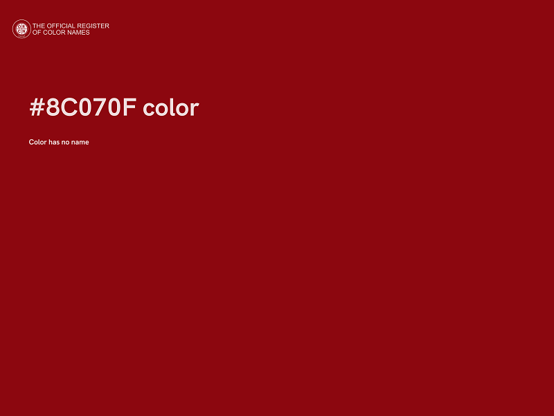 #8C070F color image