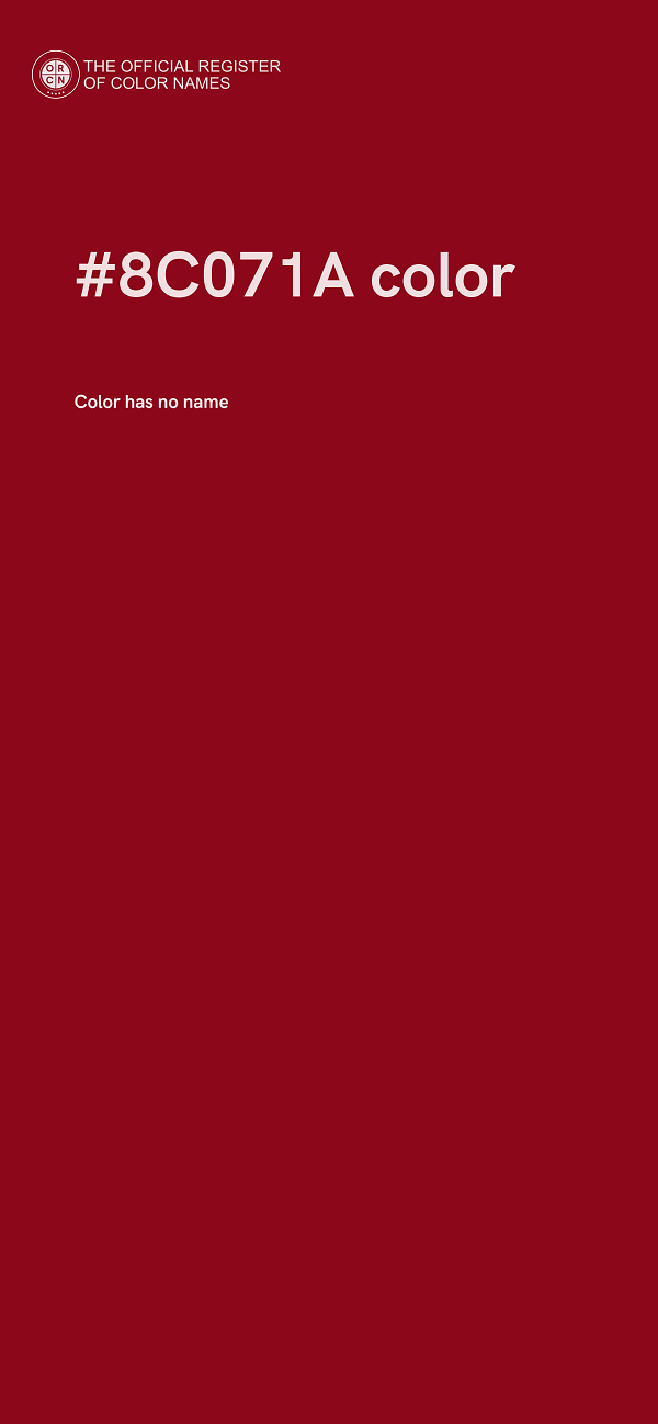 #8C071A color image