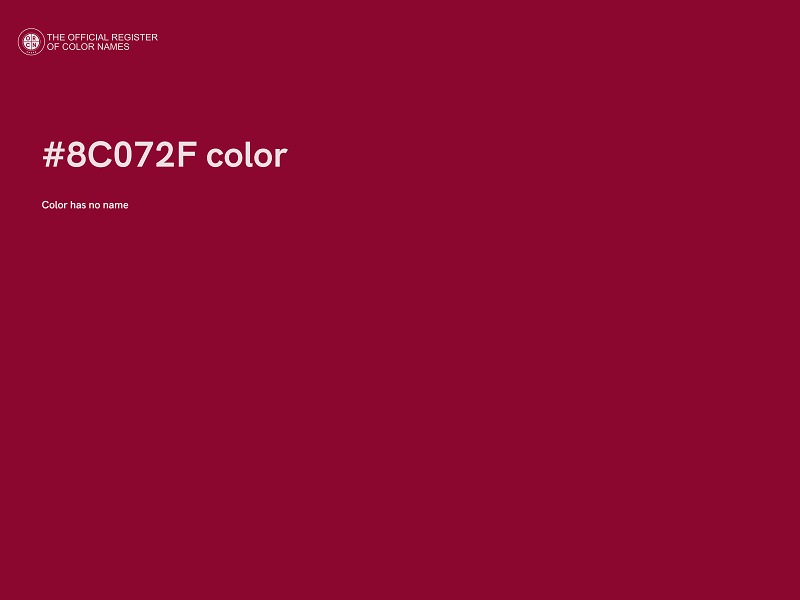 #8C072F color image