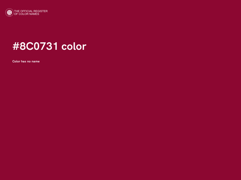 #8C0731 color image