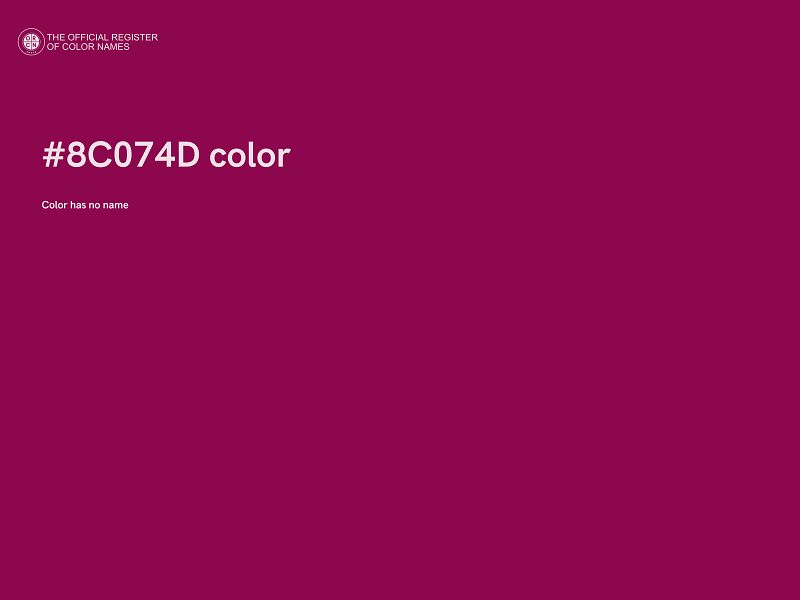 #8C074D color image