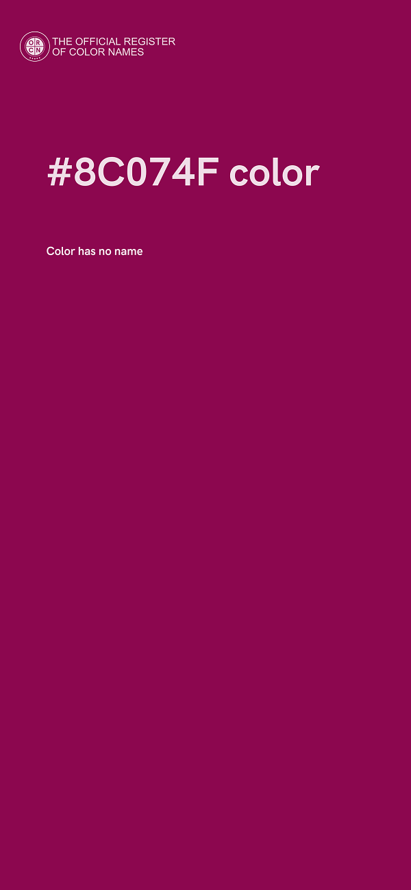 #8C074F color image