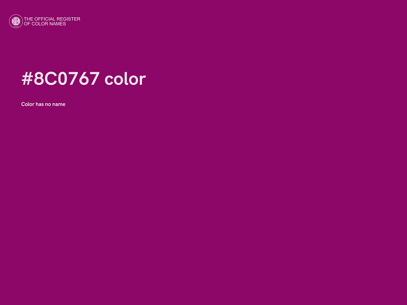 #8C0767 color image