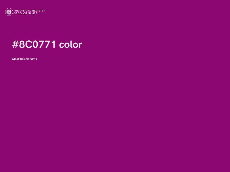 #8C0771 color image