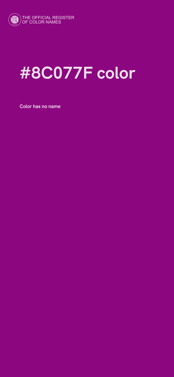 #8C077F color image