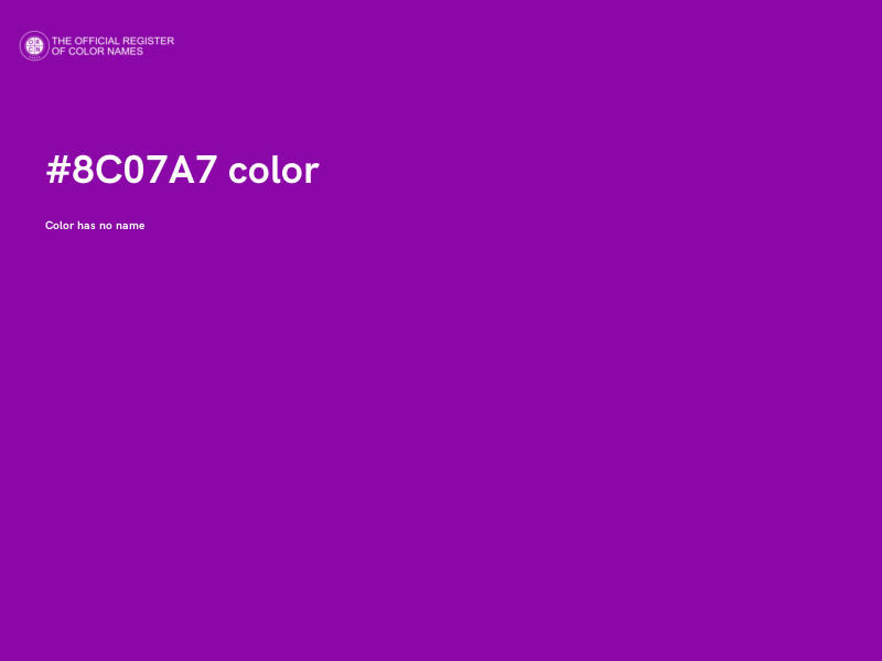 #8C07A7 color image