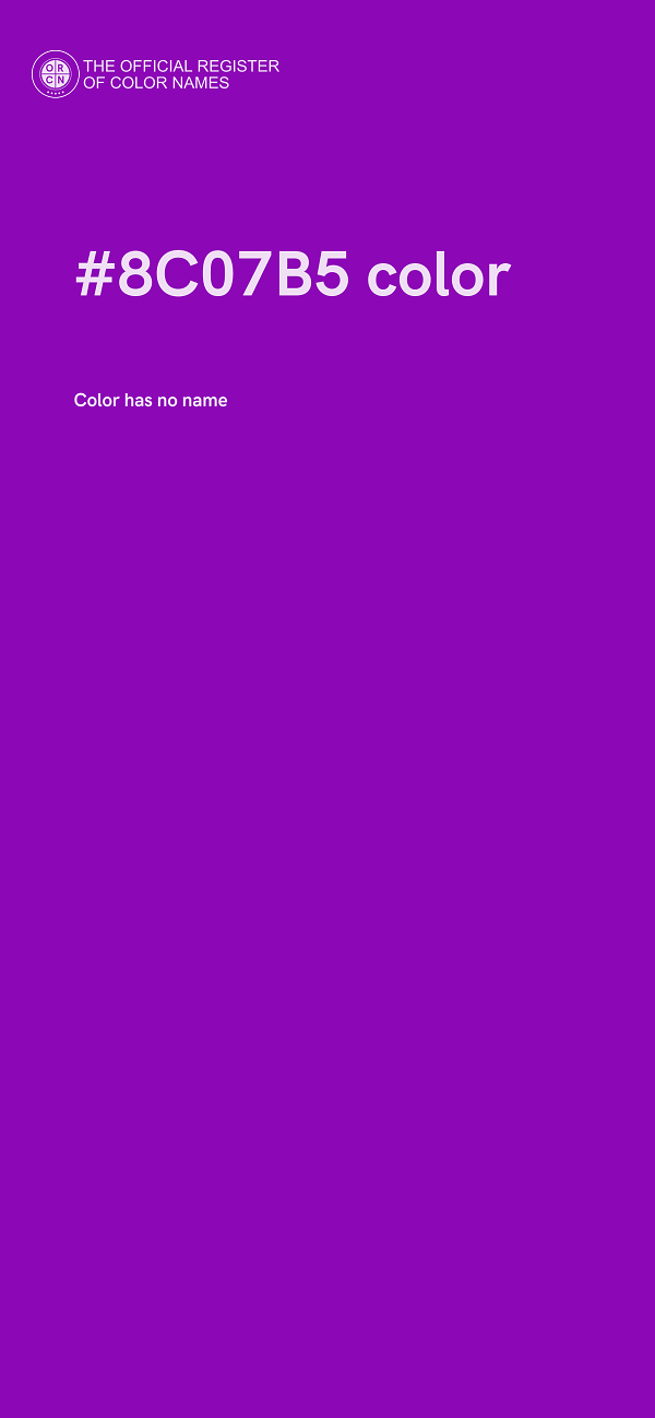 #8C07B5 color image