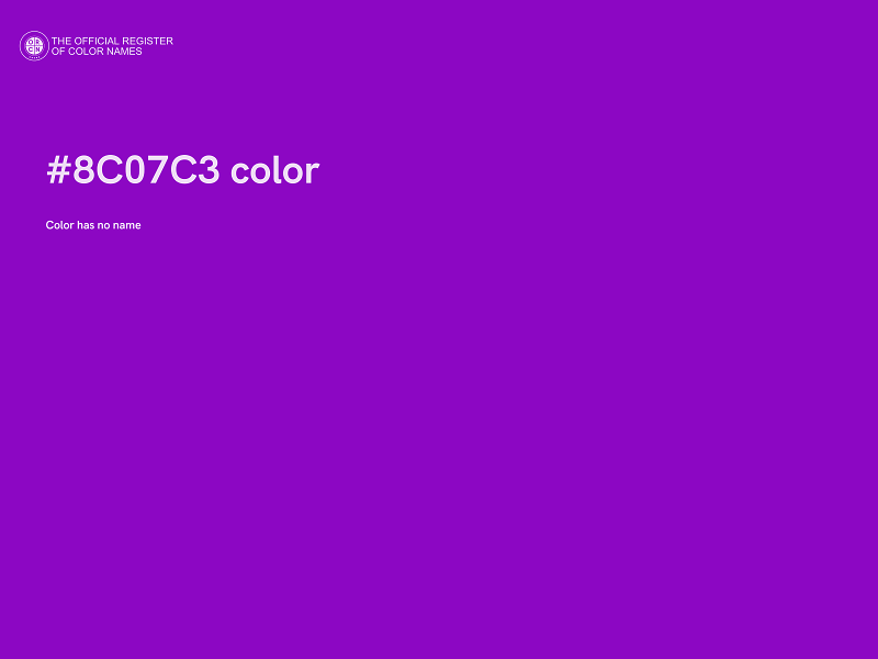 #8C07C3 color image