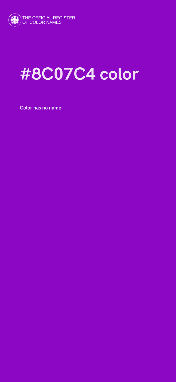 #8C07C4 color image