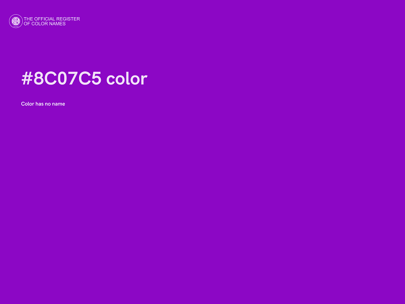 #8C07C5 color image