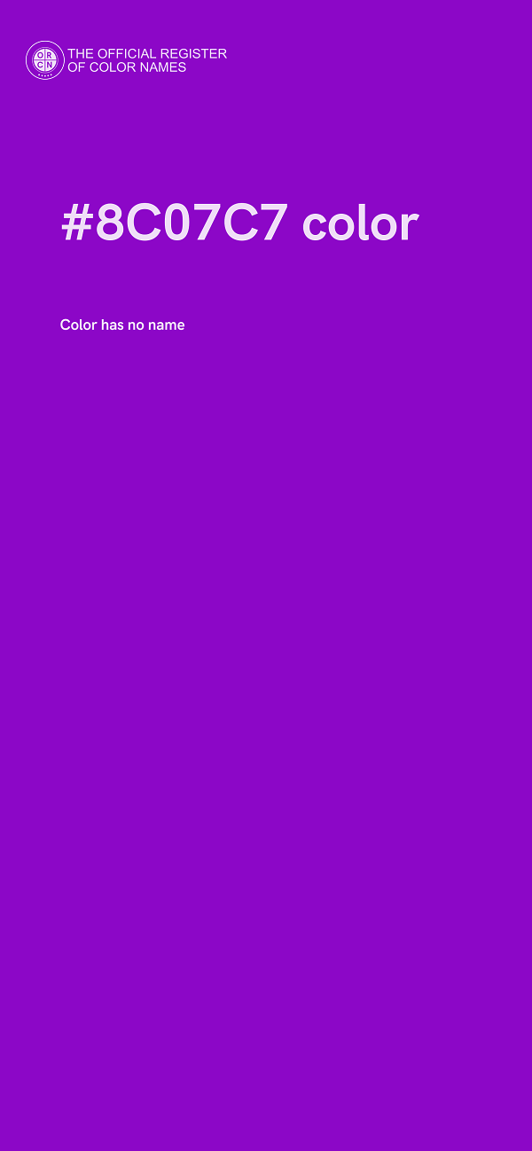 #8C07C7 color image