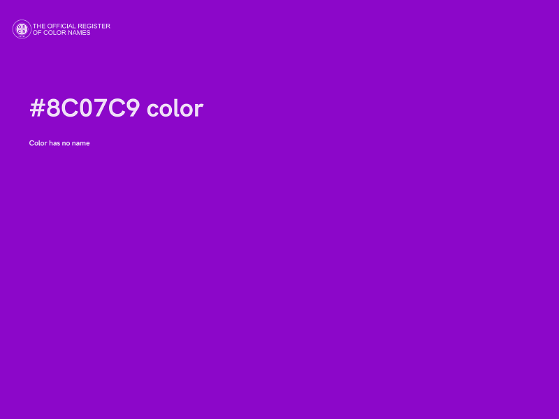 #8C07C9 color image