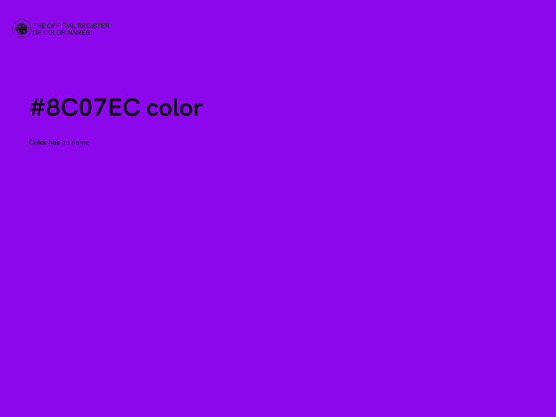 #8C07EC color image