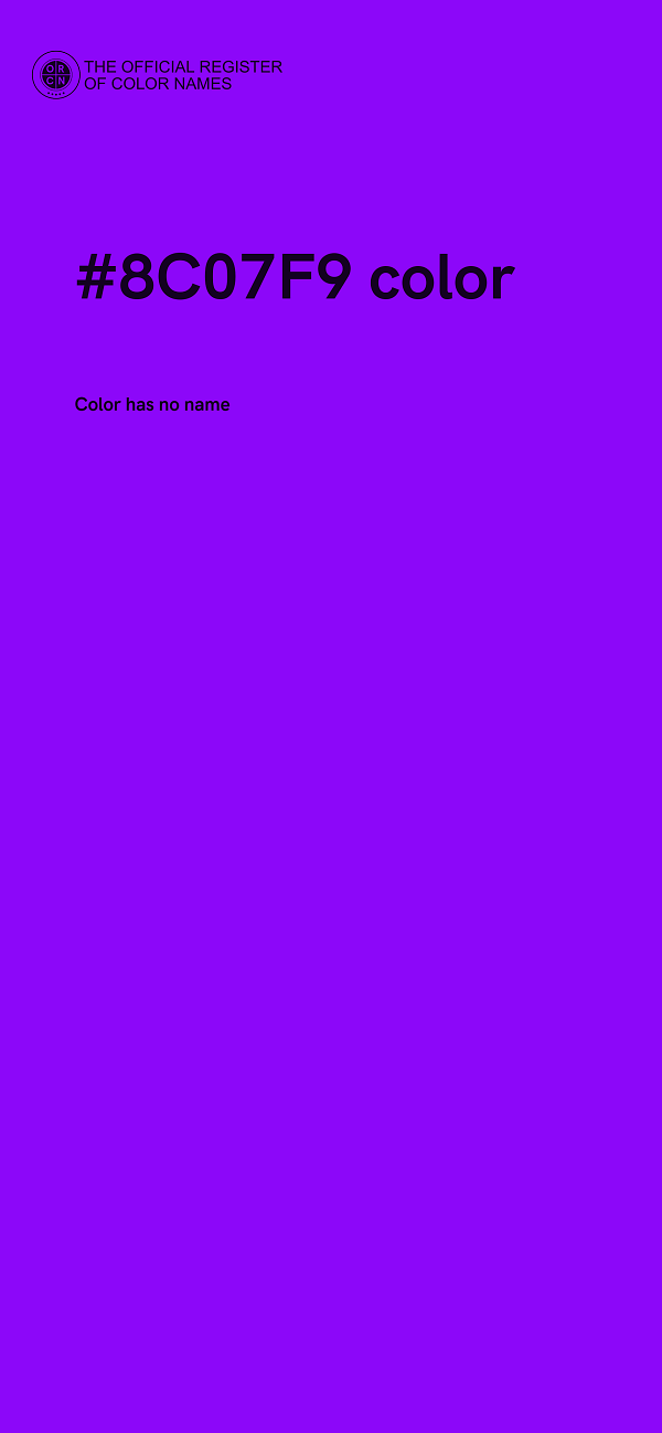#8C07F9 color image