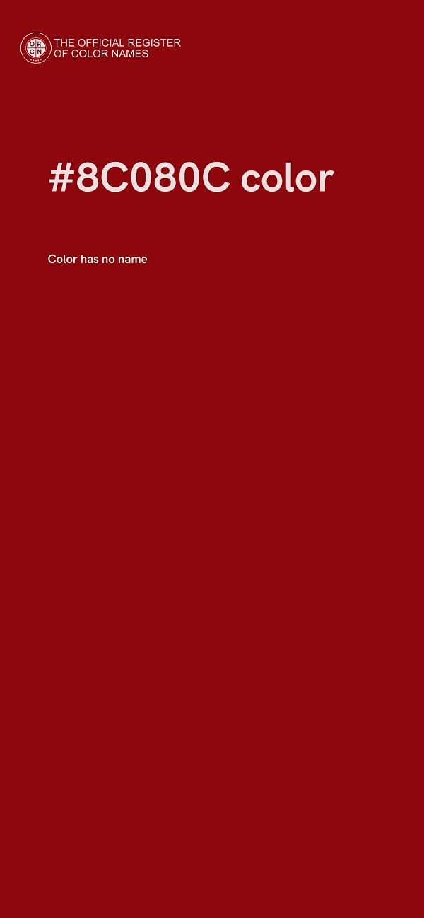 #8C080C color image