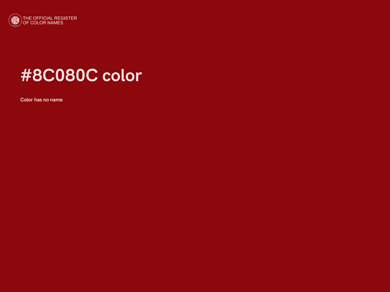 #8C080C color image