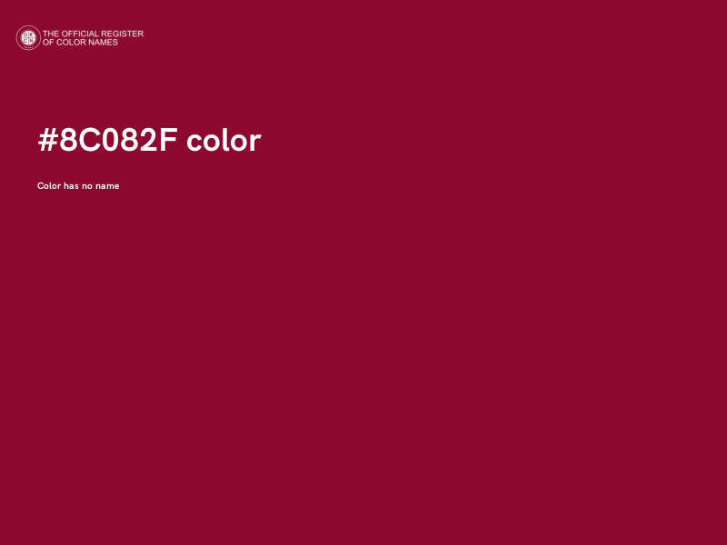 #8C082F color image