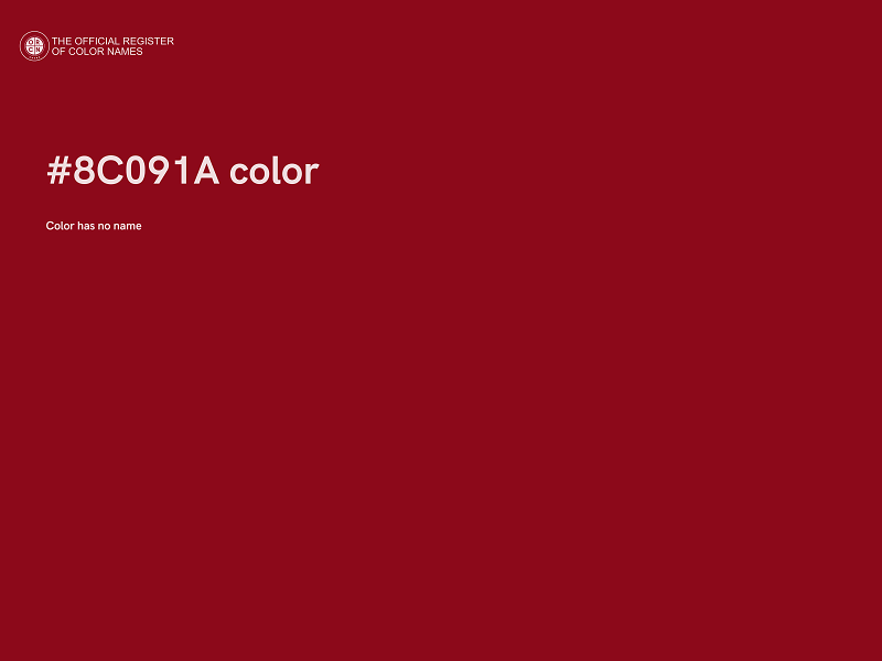 #8C091A color image