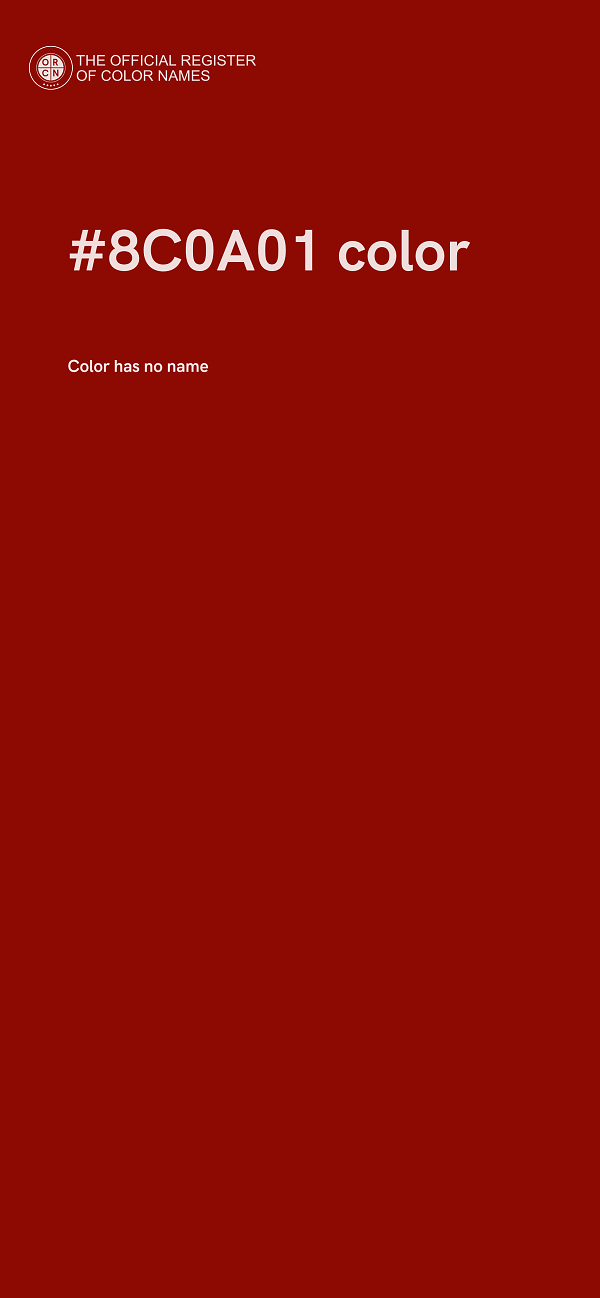 #8C0A01 color image