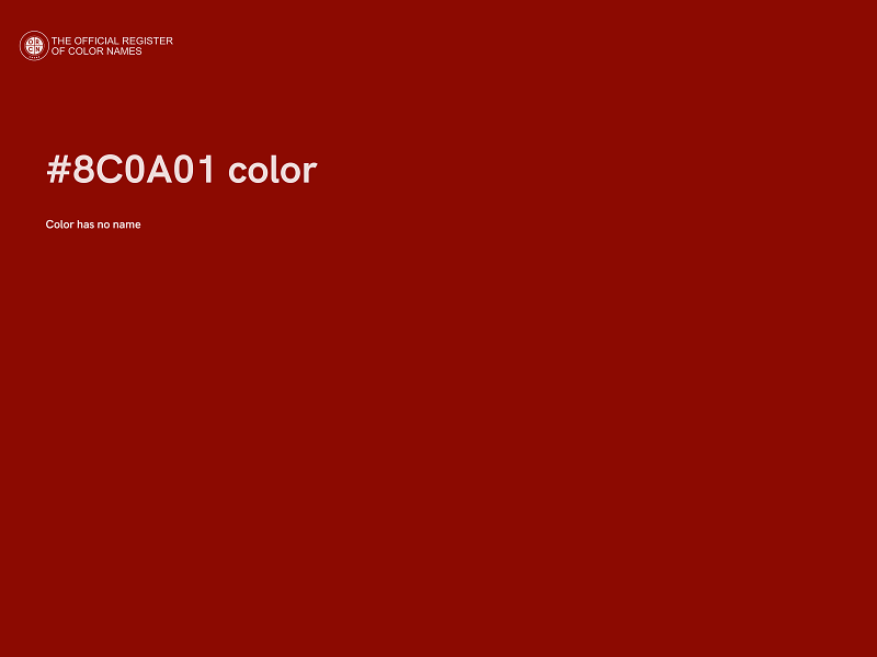 #8C0A01 color image