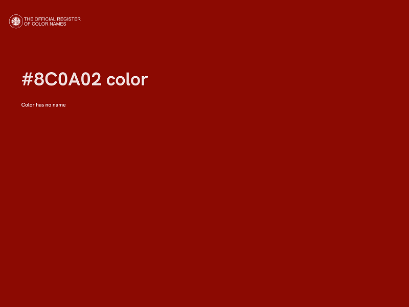 #8C0A02 color image