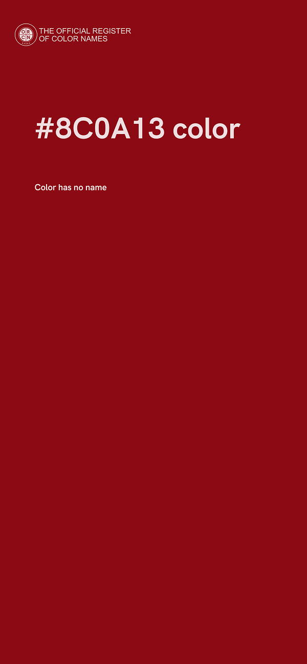 #8C0A13 color image