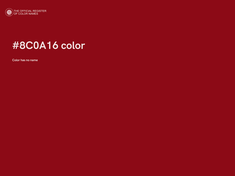 #8C0A16 color image