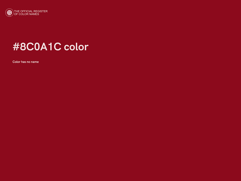 #8C0A1C color image