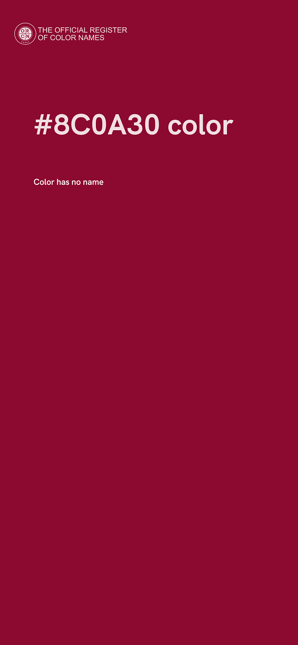 #8C0A30 color image