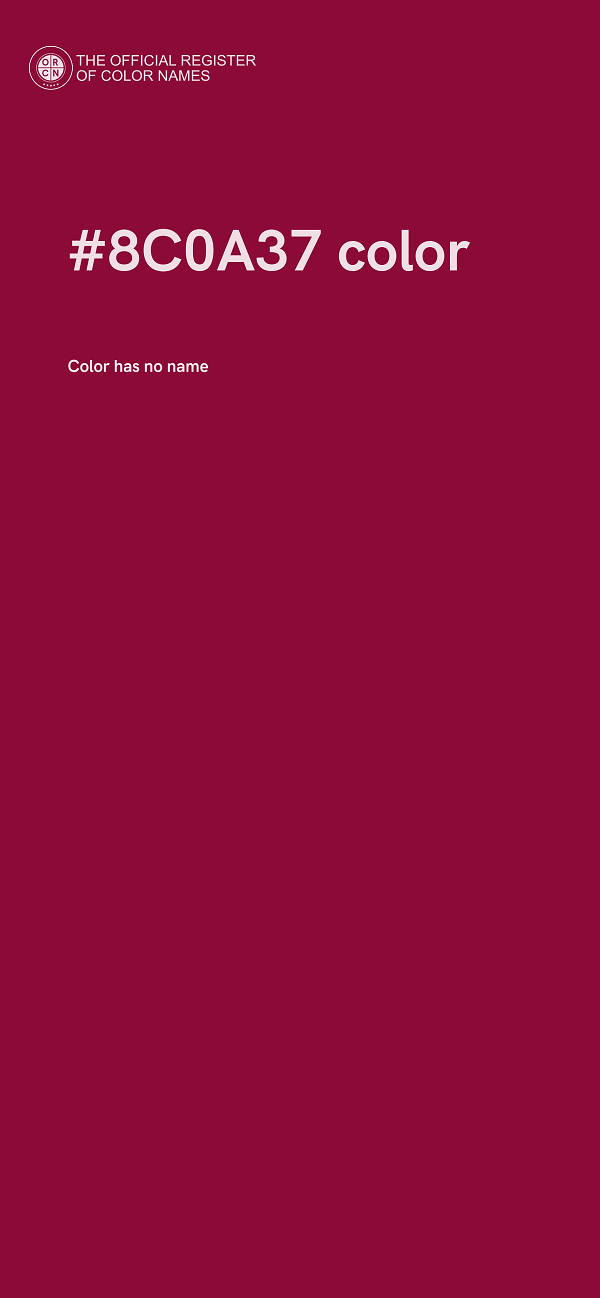 #8C0A37 color image